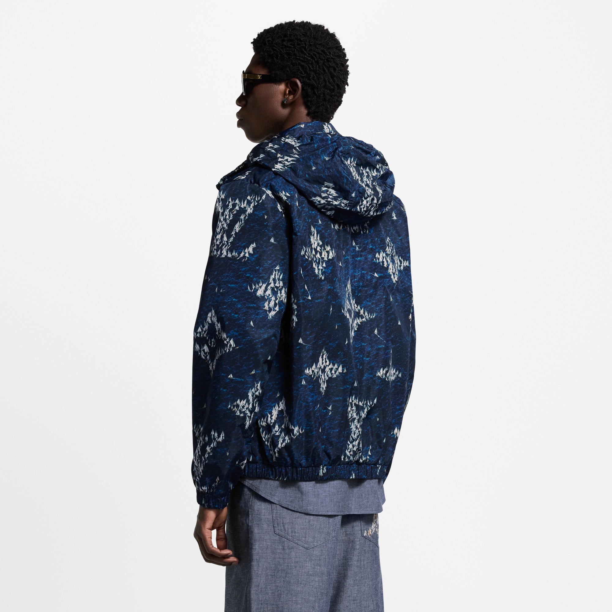 Printed Monogram Windbreaker - Luxury Blue | LOUIS VUITTON